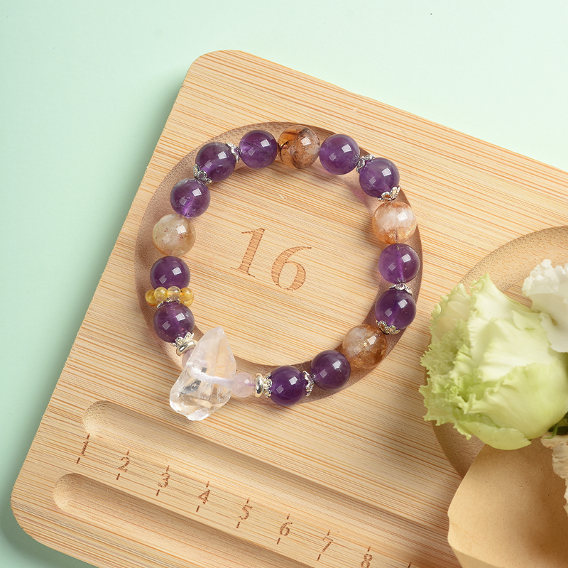 新品优惠 | 紫水晶 黃髮晶 白水晶 淺粉晶 | 天然水晶手鍊