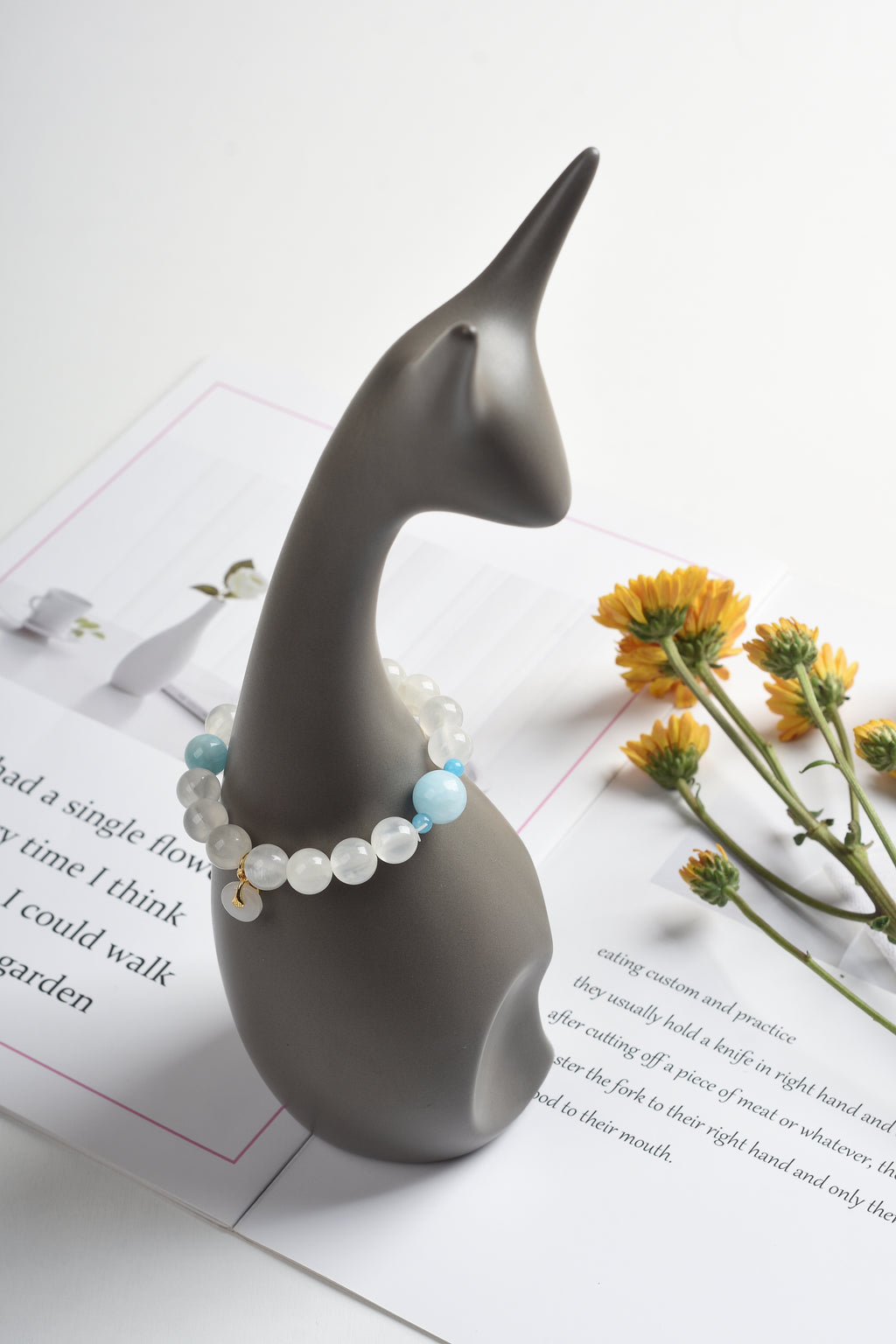 新品优惠 | 月光石 白玉髓 海藍寶 | 天然水晶手鍊