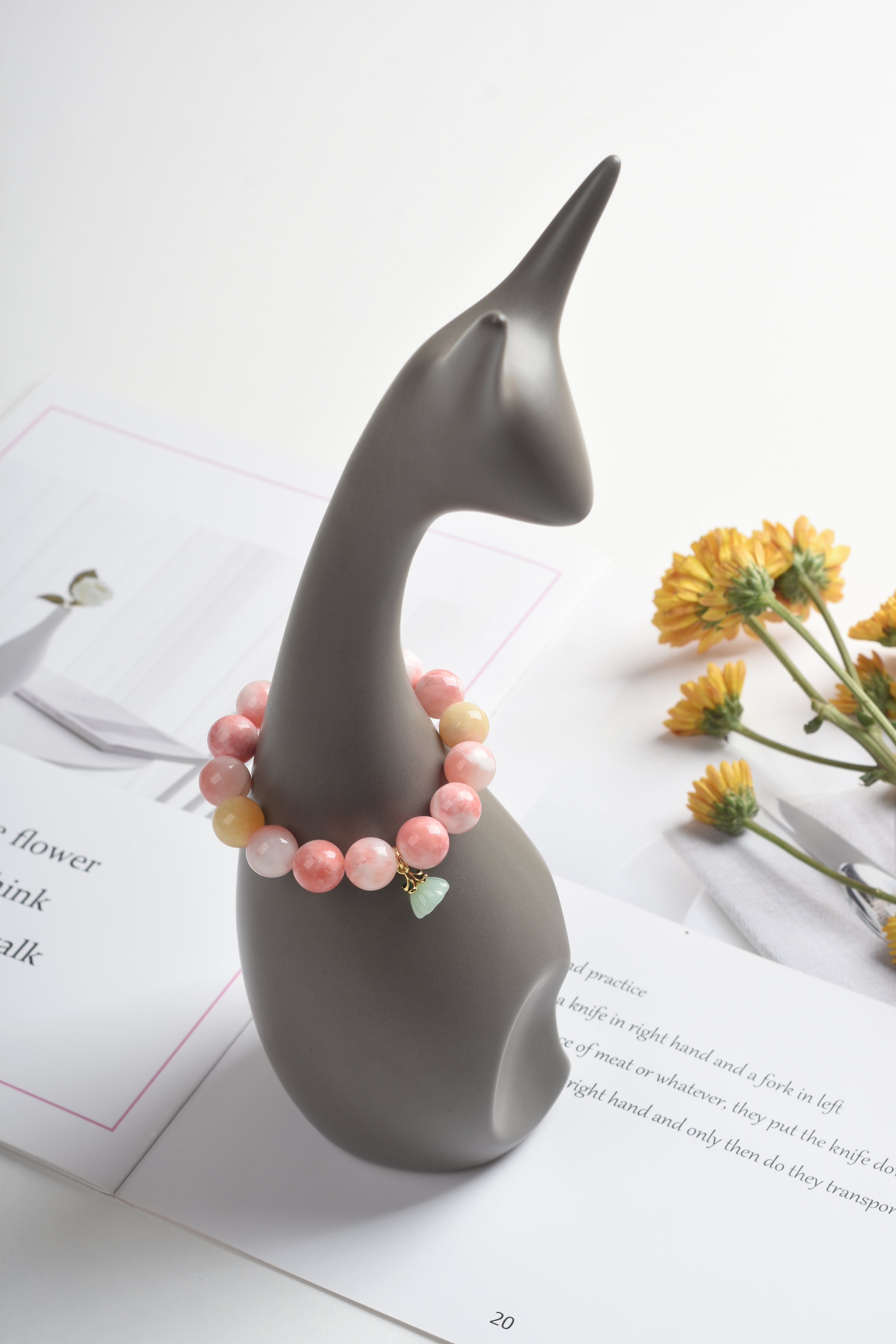 新品优惠 | 櫻花瑪瑙 米黃玉 粉貝 綠玉髓 | 天然水晶手鍊