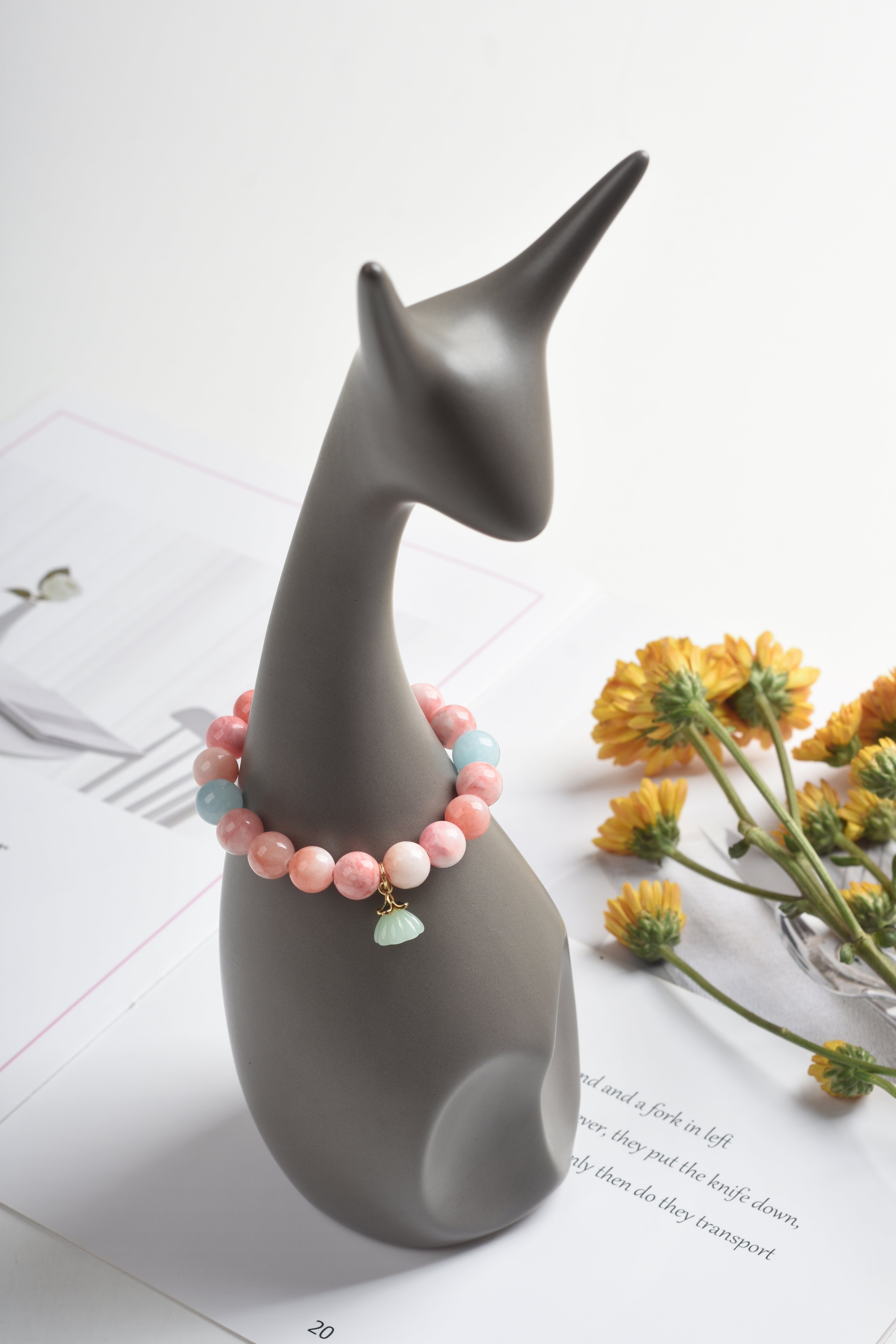 新品优惠 | 櫻花瑪瑙 海藍寶 粉貝 綠玉髓 | 天然水晶手鍊