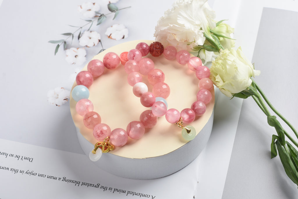 新品优惠 | 紅紋石  粉貝 綠玉髓 | 天然水晶手鍊