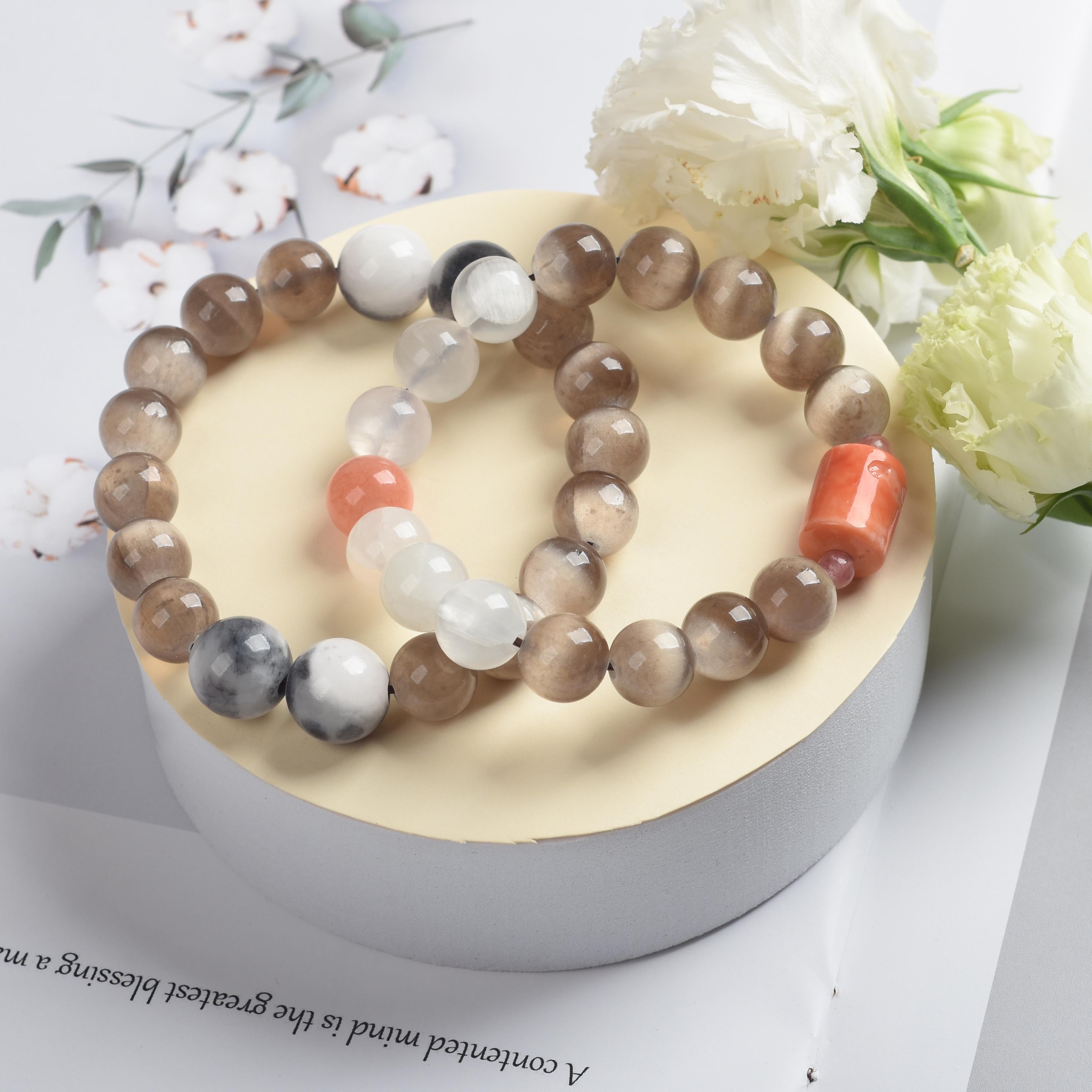 新品优惠 | 貓眼石 海藍寶 粉貝 | 天然水晶手鍊