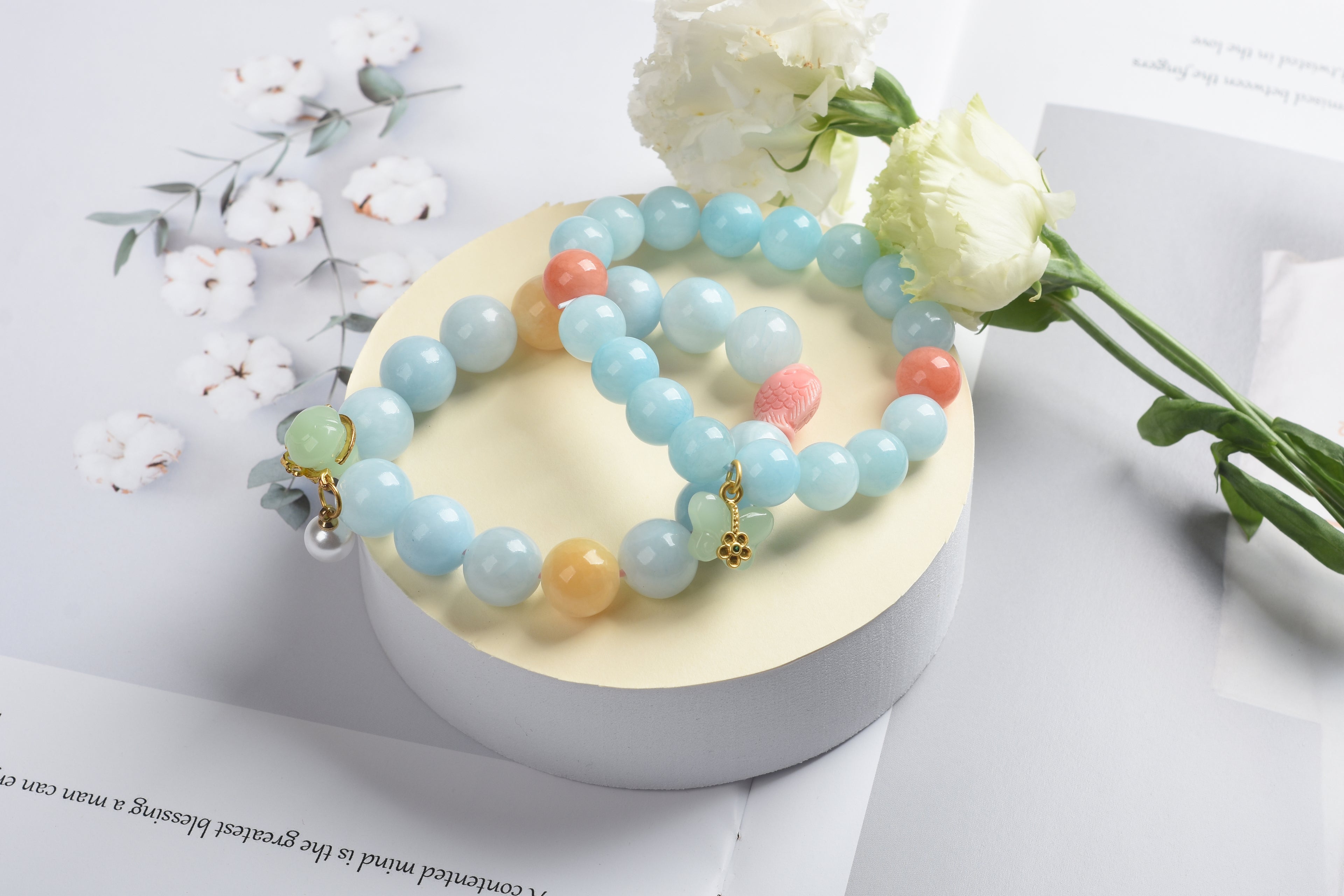 新品优惠 | 海藍寶 南紅 東陵玉 | 天然水晶手鍊